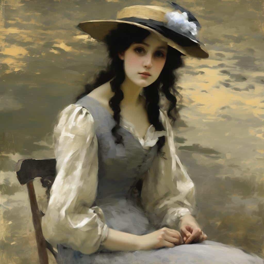 Αγγελία, γυναικεία πορτρέτο, τέχνη ως καθρέφτης του ασυνείδητου, ρεαλιστικό πορτραίτο γυναίκας, ζωγραφική και έκφραση συναισθημάτων.